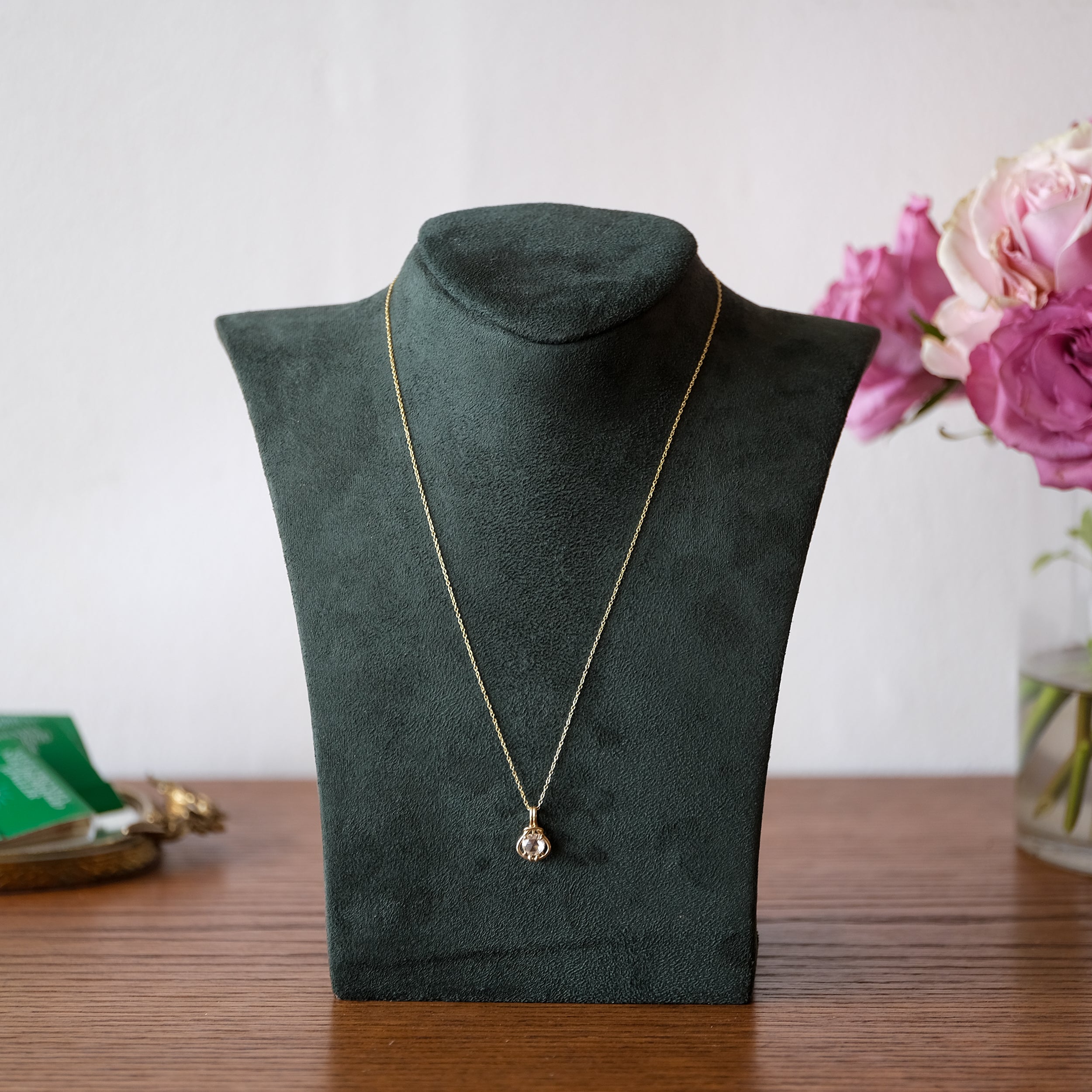 Rose Cut Diamond Pendant | OOAK