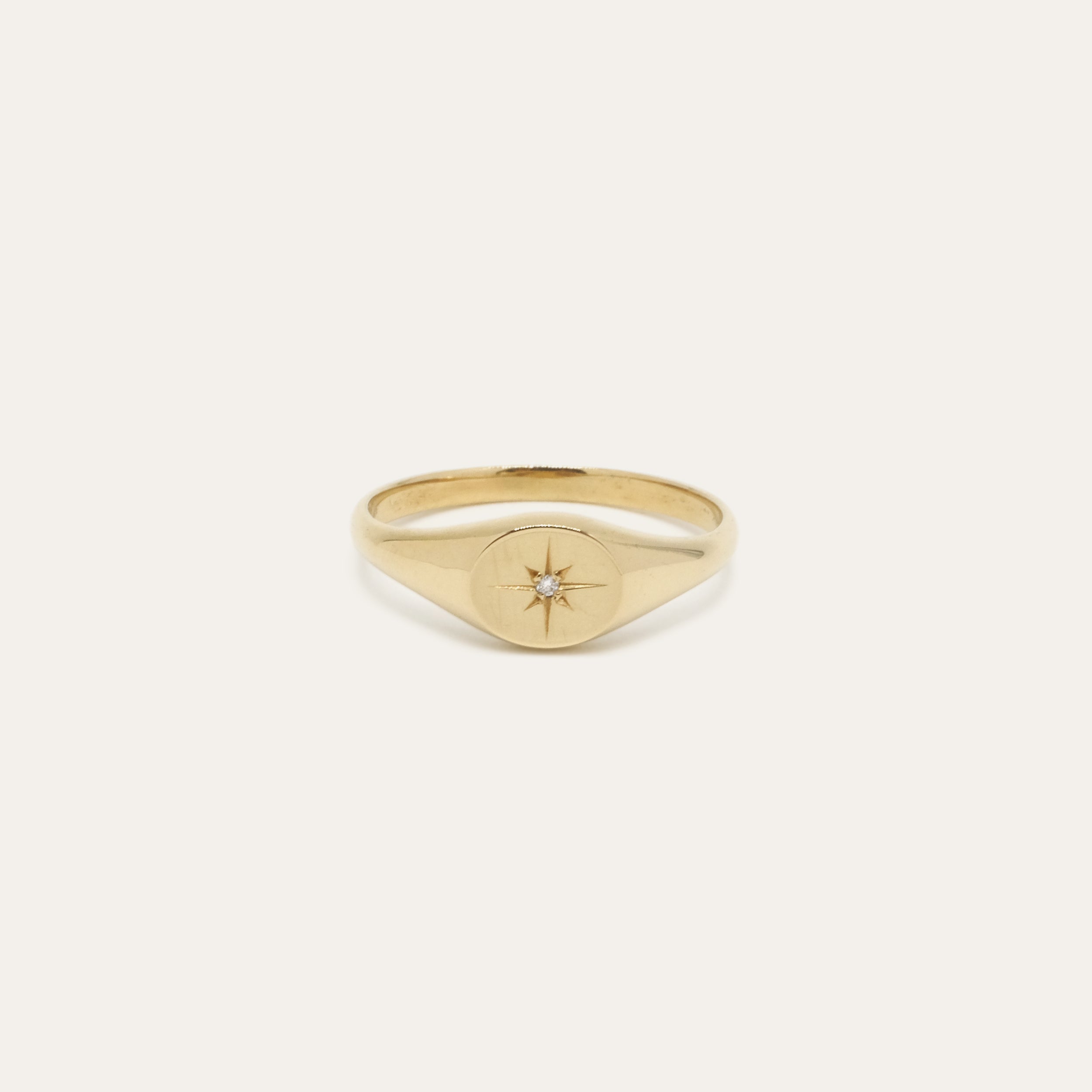 Baby Signet Diamond Ring