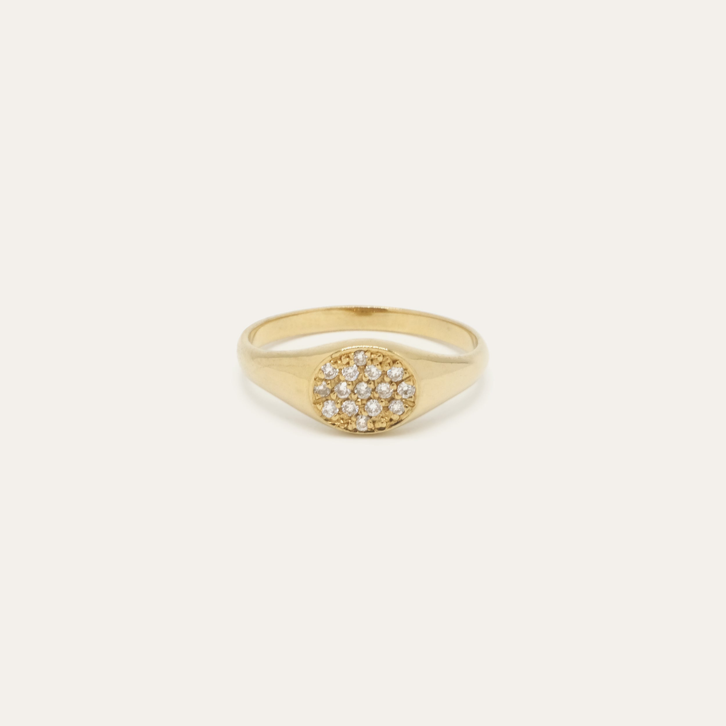 Baby Signet Pave Ring