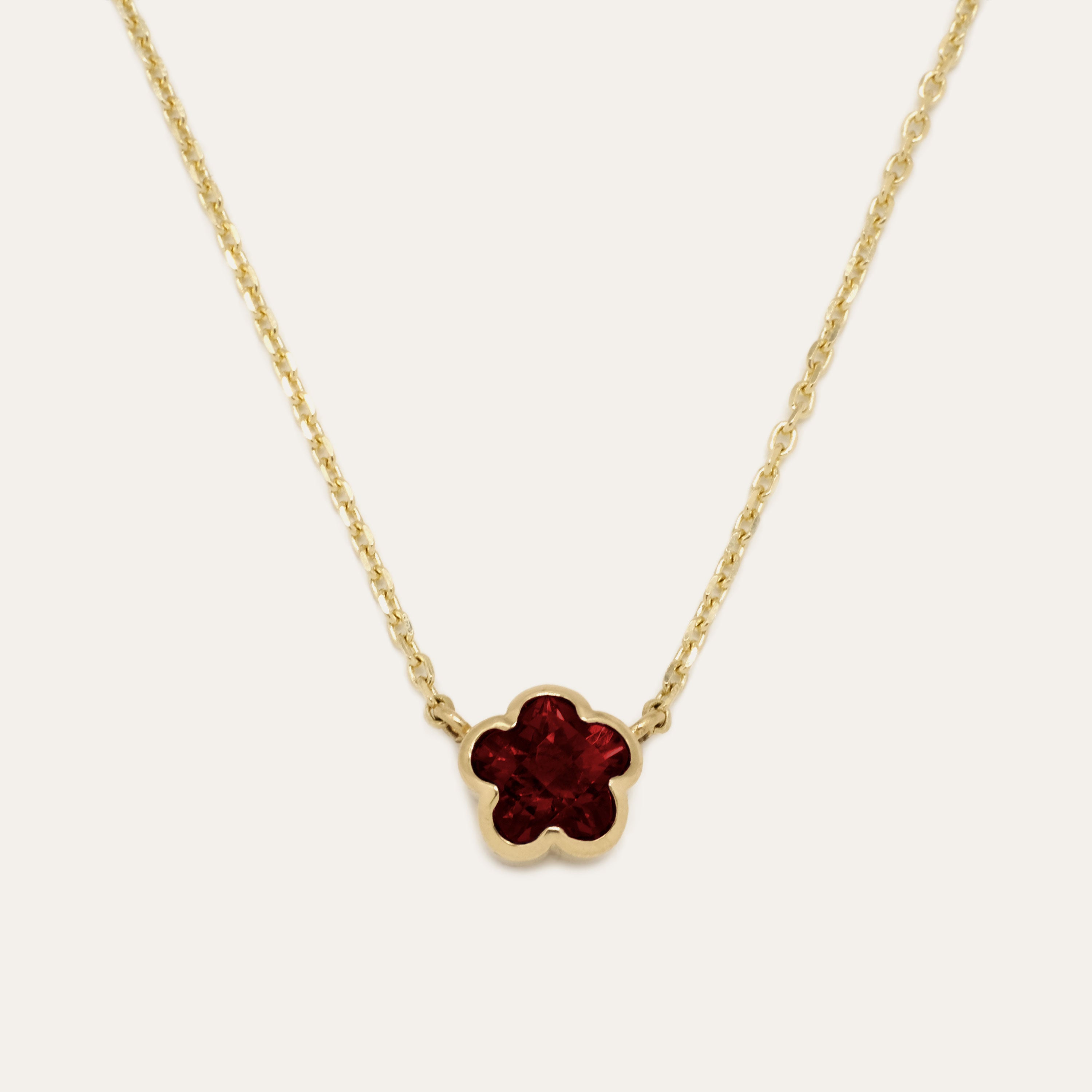 Bezel Flower Necklace | Special Order