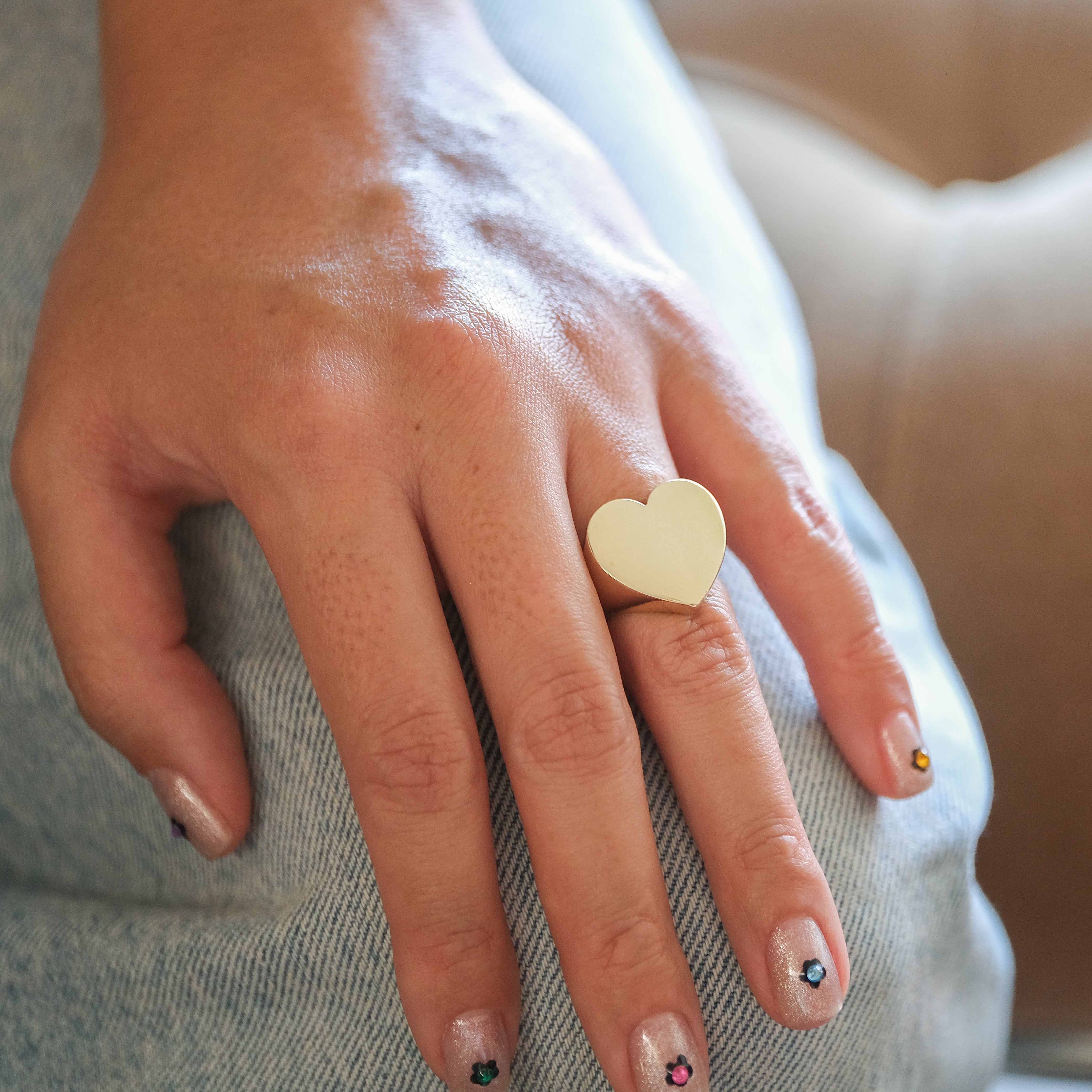 Heart Signet Ring, Large