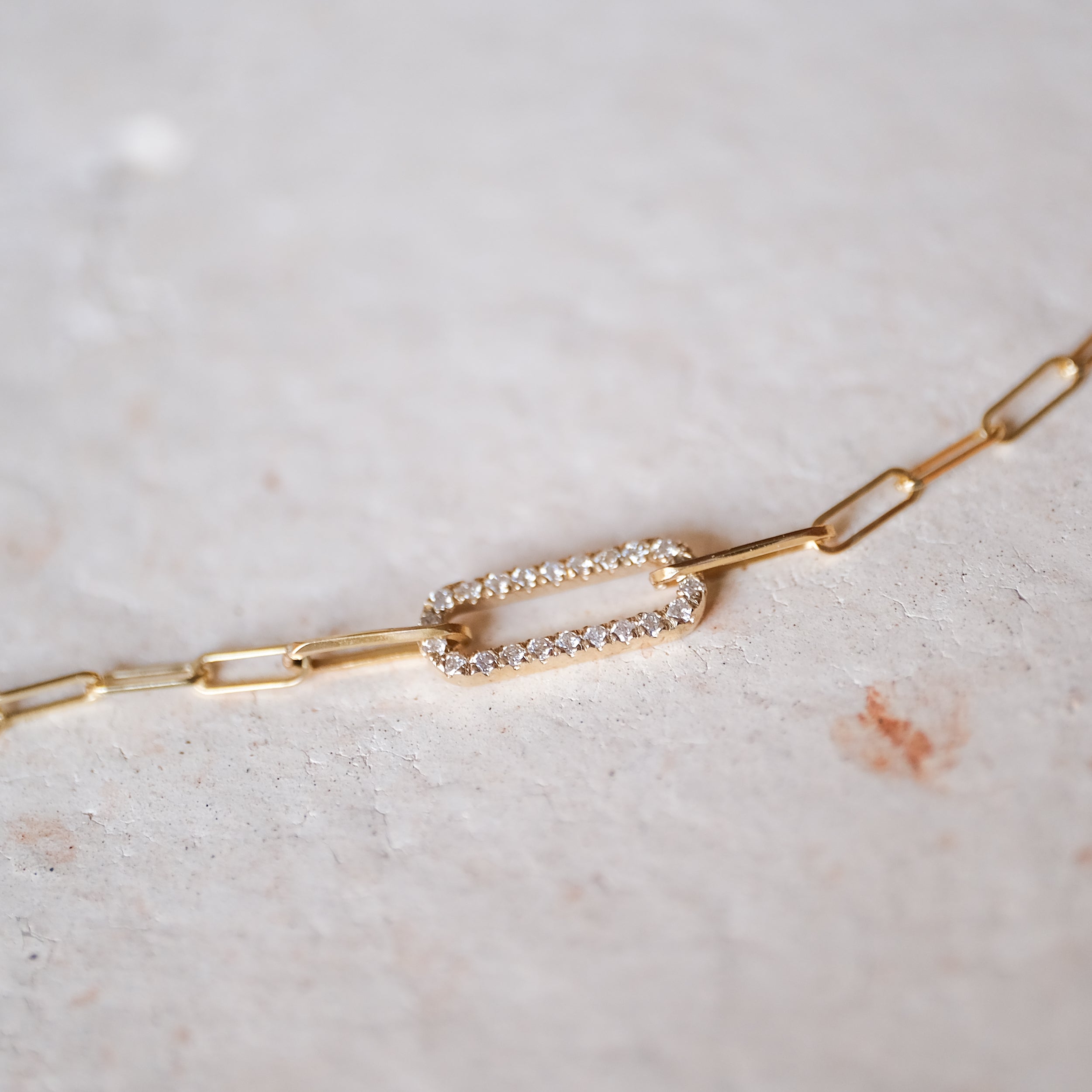 Diamond Link Brick Bracelet | OOAK