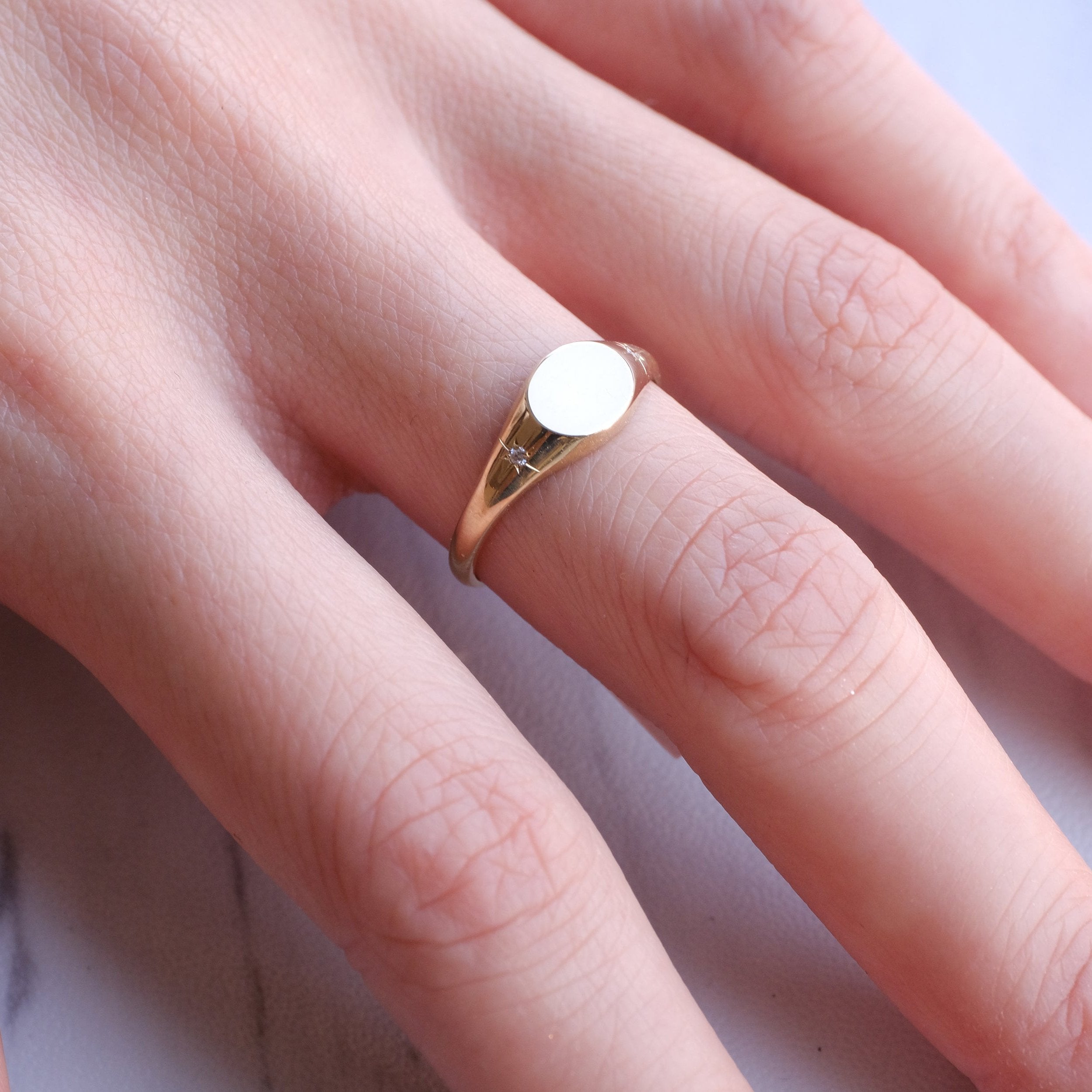 Baby Signet Freckle Ring | Ready To Ship